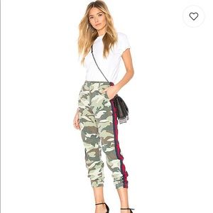 Mother The No Zip Misfit camo pants with side stripes